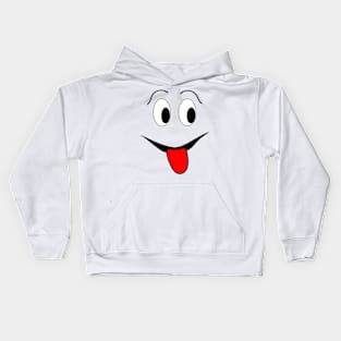 Funny face - black and red. Kids Hoodie